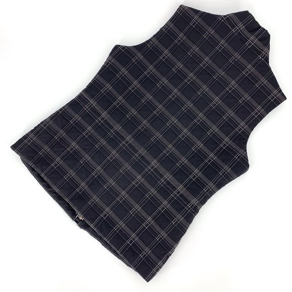 Geoffrey Beene Sport Black Plaid Lightweight Puffer Vest, Medium - Picture 2 of 16